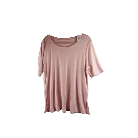 J. Jill Pima Seamed Elbow Sleeve Comfort Tunic T-Shirt Mauve 100% Pima Cotton XL - Picture 1 of 10